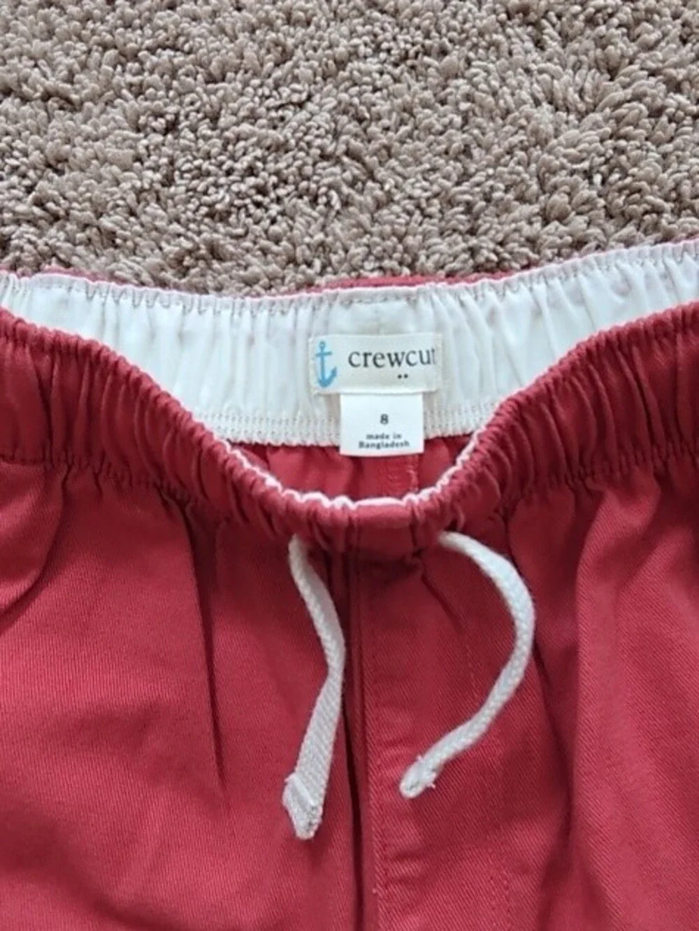 Crewcuts Coral Drawstring Shorts in Warm Pink